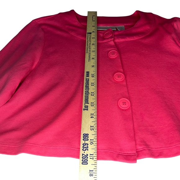 Chadwick's Pink Knit Jacket Short Size 16 NWOT Extra Button Classic Traditional - Picture 5 of 7